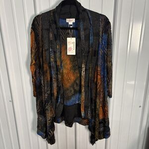 Kamana Mystical Open Front Boho Cardigan Lightweight Size Med NWT